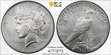 2023 $1 Peace Dollar First Strike MS70