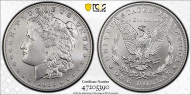 2023 $1 Morgan Dollar First Strike MS70