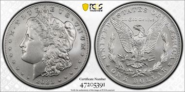 2023 $1 Morgan Dollar First Strike MS70