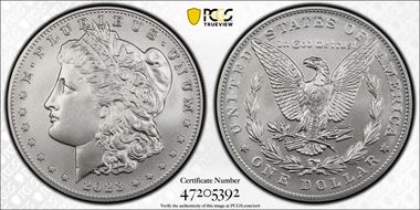 2023 $1 Morgan Dollar First Strike MS70