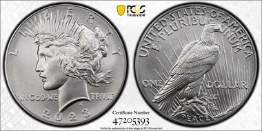 2023 $1 Peace Dollar First Strike MS70