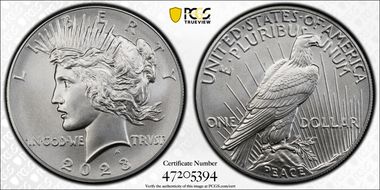 2023 $1 Peace Dollar First Strike MS70