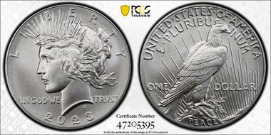 2023 $1 Peace Dollar First Strike MS70