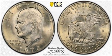 1972 $1 Type 1 MS64+