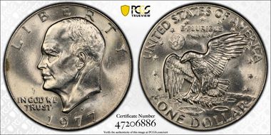 1977-D $1 MS65