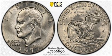 1977-D $1 AU55