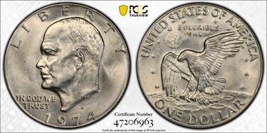 1974-D $1 MS62