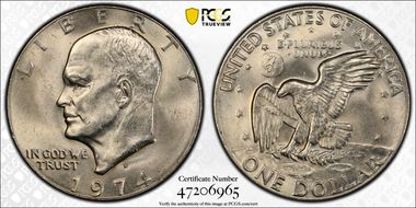 1974-D $1 MS64