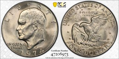 1974-D $1 MS64