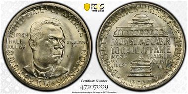 1949 50C Booker T. Washington MS66