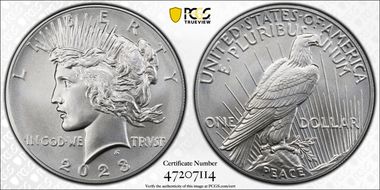2023 $1 Peace Dollar First Strike MS70