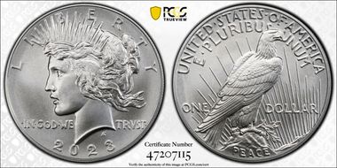 2023 $1 Peace Dollar First Strike MS70