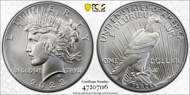 2023 $1 Peace Dollar First Strike MS69