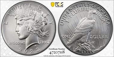 2023 $1 Peace Dollar First Strike MS70
