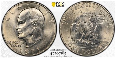1971-D $1 MS62