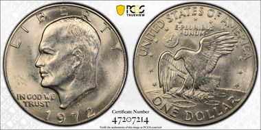 1972-D $1 MS62