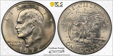 1972-D $1 MS64+