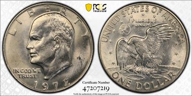 1972-D $1 MS62