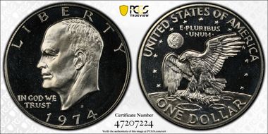 1974-S $1 Silver PR69