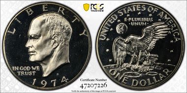 1974-S $1 Silver PR68