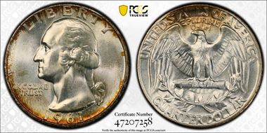 1961 25C MS66+