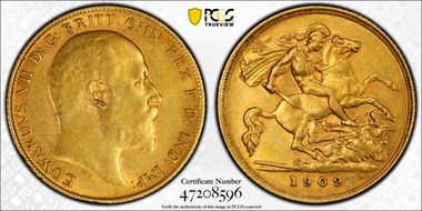 1909 1/2 Sov S-3974B AU53