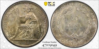 1921-A 20C Lec-221 MS65