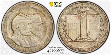 1936 50C Gettysburg MS64