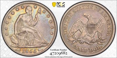 1855/54 50C Arrows VF30