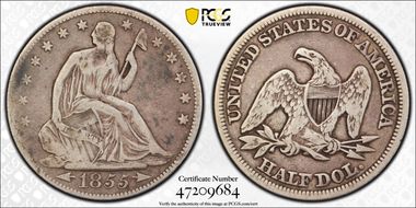 1855/54 50C Arrows VF20