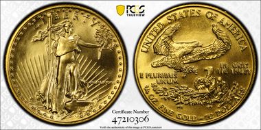1986 $10 Gold Eagle MS69