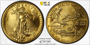 1986 $10 Gold Eagle MS69