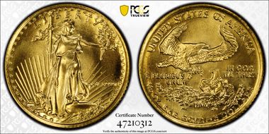 1986 $5 Gold Eagle MS69