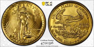 1986 $5 Gold Eagle MS69