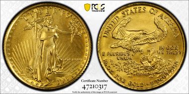 1986 $5 Gold Eagle MS69