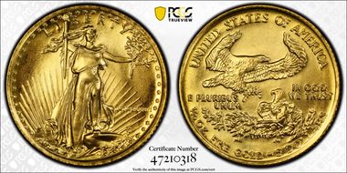 1986 $5 Gold Eagle MS69