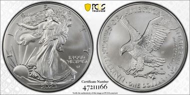 2023-W $1 Burnished Silver Eagle SP70