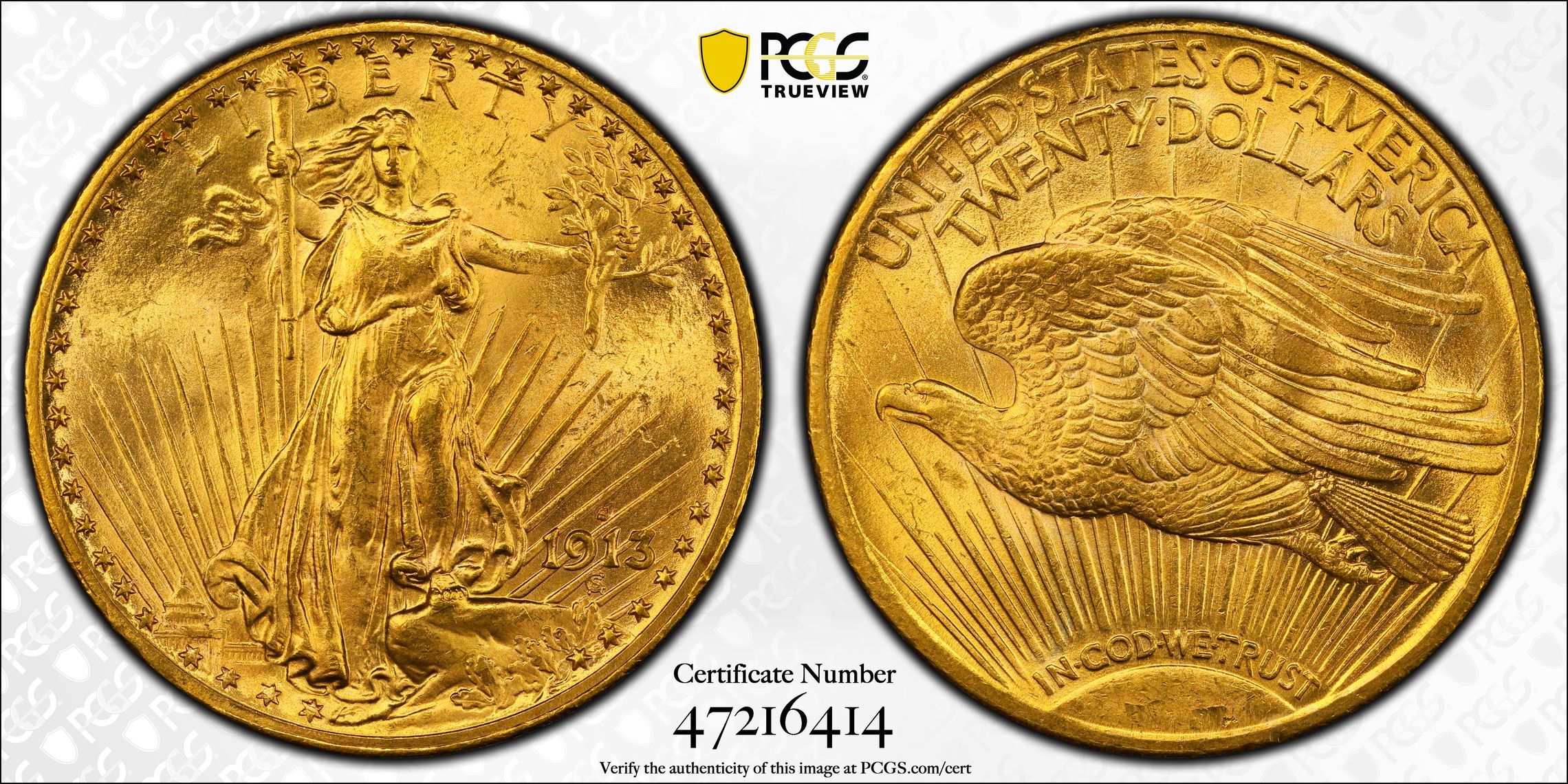 PCGS 钱币信息| 认证编号#47216414 - 1913-S The United States of