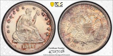 1877-S 25C MS62