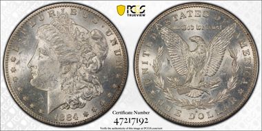 1884-S $1 MS62