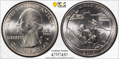 2019-W 25C War in the Pacific NP MS66
