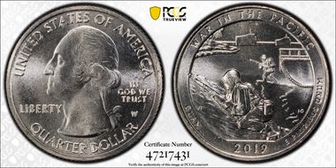 2019-W 25C War in the Pacific NP MS66