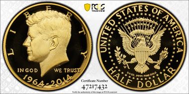 2014-W 50C Gold JFK 50th Anniversary PR70DCAM