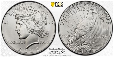 2023 $1 Peace Dollar First Strike MS70