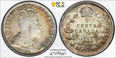 1907 5C Narrow Date N1