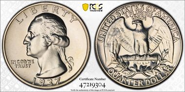 1937 25C PR67