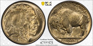 1938-D/S 5C Overmintmark FS-513 MS66