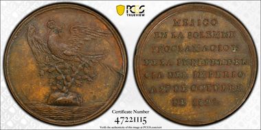 1821 Medal Grove-5b AE AU58