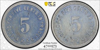 (1935-1936) 5C Alaska RRC Bingle MS62