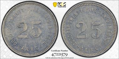 (1935-36) 25C Alaska RRC Bingle AU58